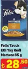FELİX TAVUK ETLİ  YAŞ KEDİ MAMASI 85 G